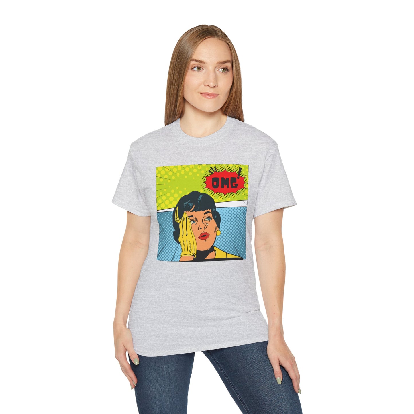 OMG Graphic Unisex Tee | Retro Pop Art T-Shirt, Gift for Trendsetters, Casual Wear, Comic Style, Fun Statement Top