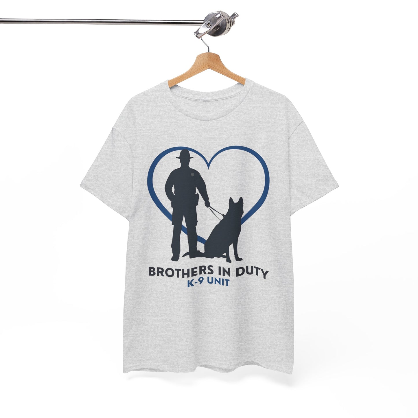 Heartfelt K-9 Unit Tee - Brothers In Duty | Police Officer Gift, Dog Lover Shirt, Law Enforcement Apparel