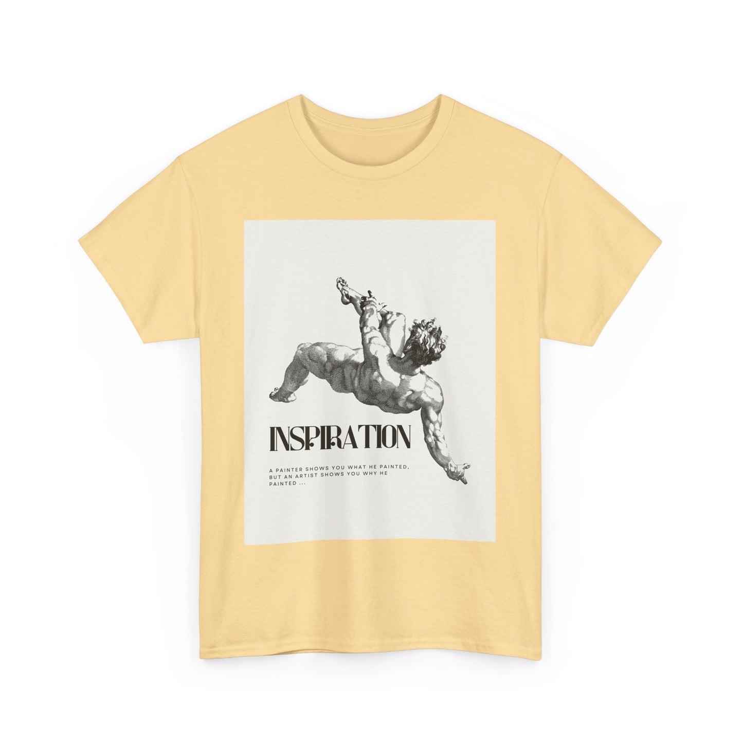 Inspiration Unisex Heavy Cotton Tee, Motivational Shirt, Gift for Artists, Casual Wear, Quote T-Shirt, Birthday Gift