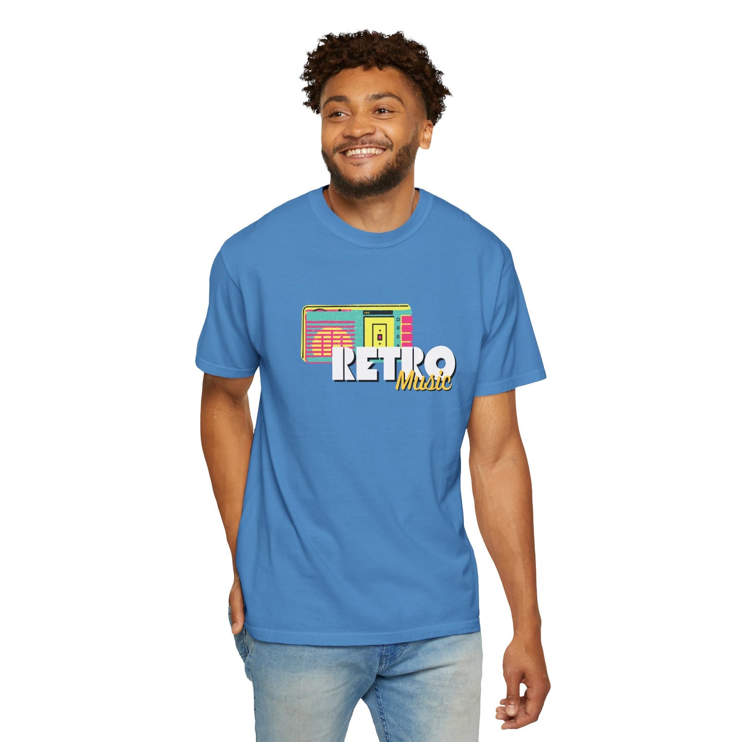 Retro Music T-Shirt, Vintage Style Tee, Unisex Garment-Dyed Shirt, Perfect for Music Lovers, Great for Festivals and Gifts