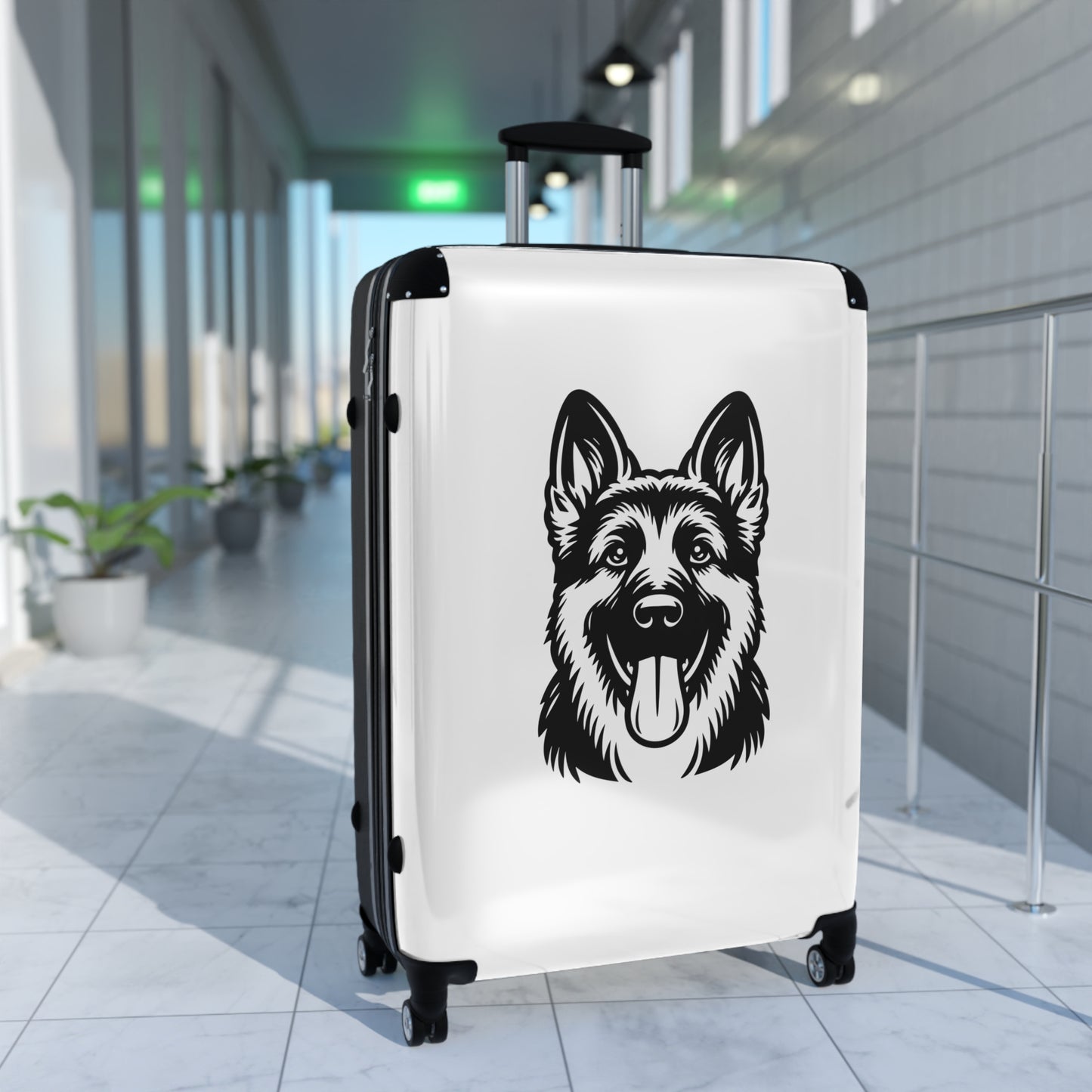 Dog Lover's Rolling Suitcase with German Shepherd Design
