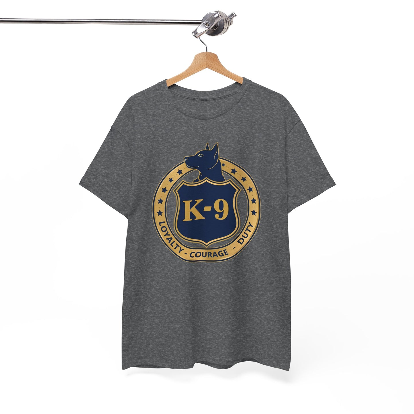 K-9 Police Unisex Heavy Cotton Tee - Loyalty Courage Duty | Dog Lover Gift, Law Enforcement Apparel, Dog Training Shirt