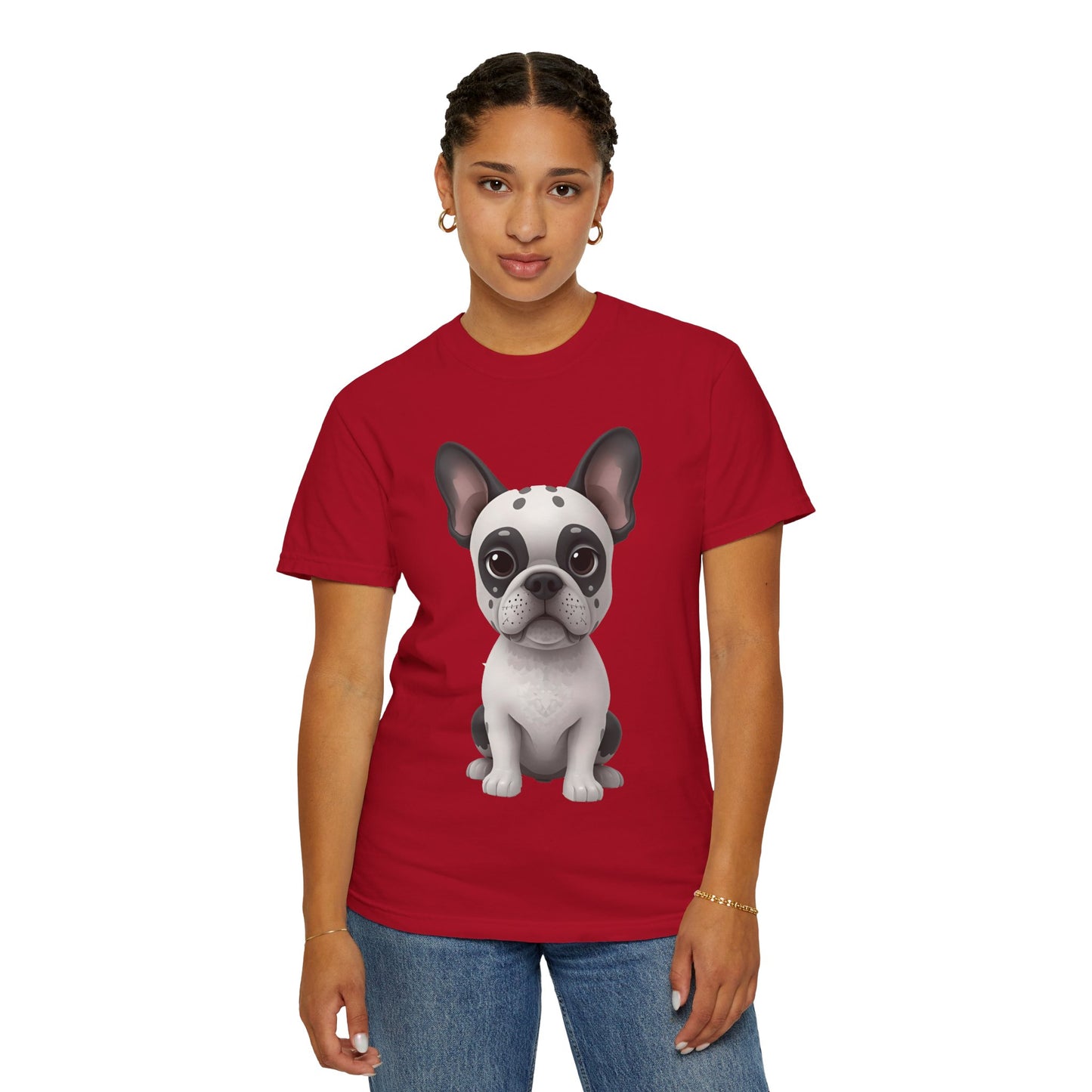 Cute 3D Design French Bulldog Unisex T-shirt, Animal Lover Gift
