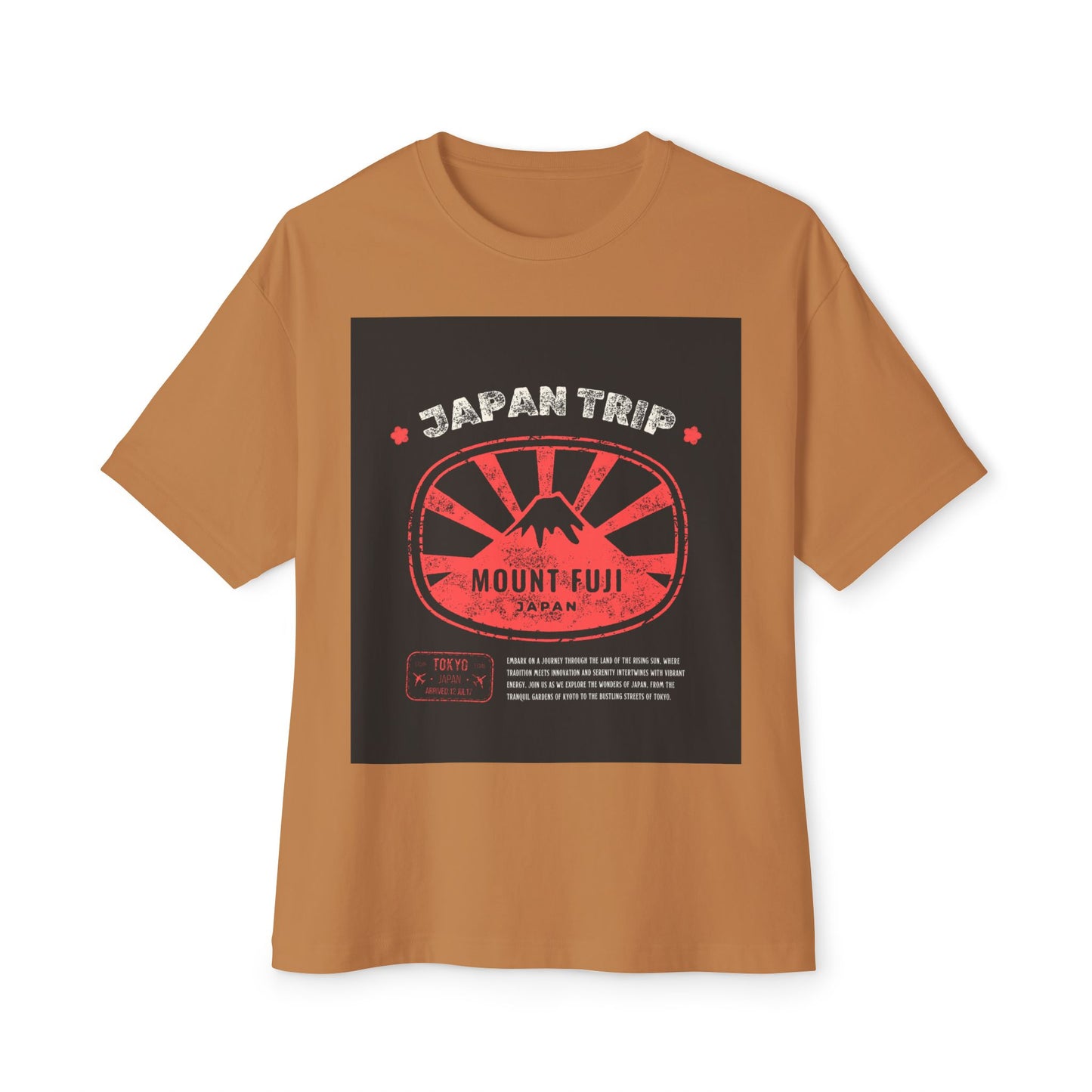 Japan Trip Oversized Tee, Travel Shirt, Unisex Graphic Tee, Mount Fuji Apparel, Casual Summer Top, Vacation Wear, Gift for Travelers