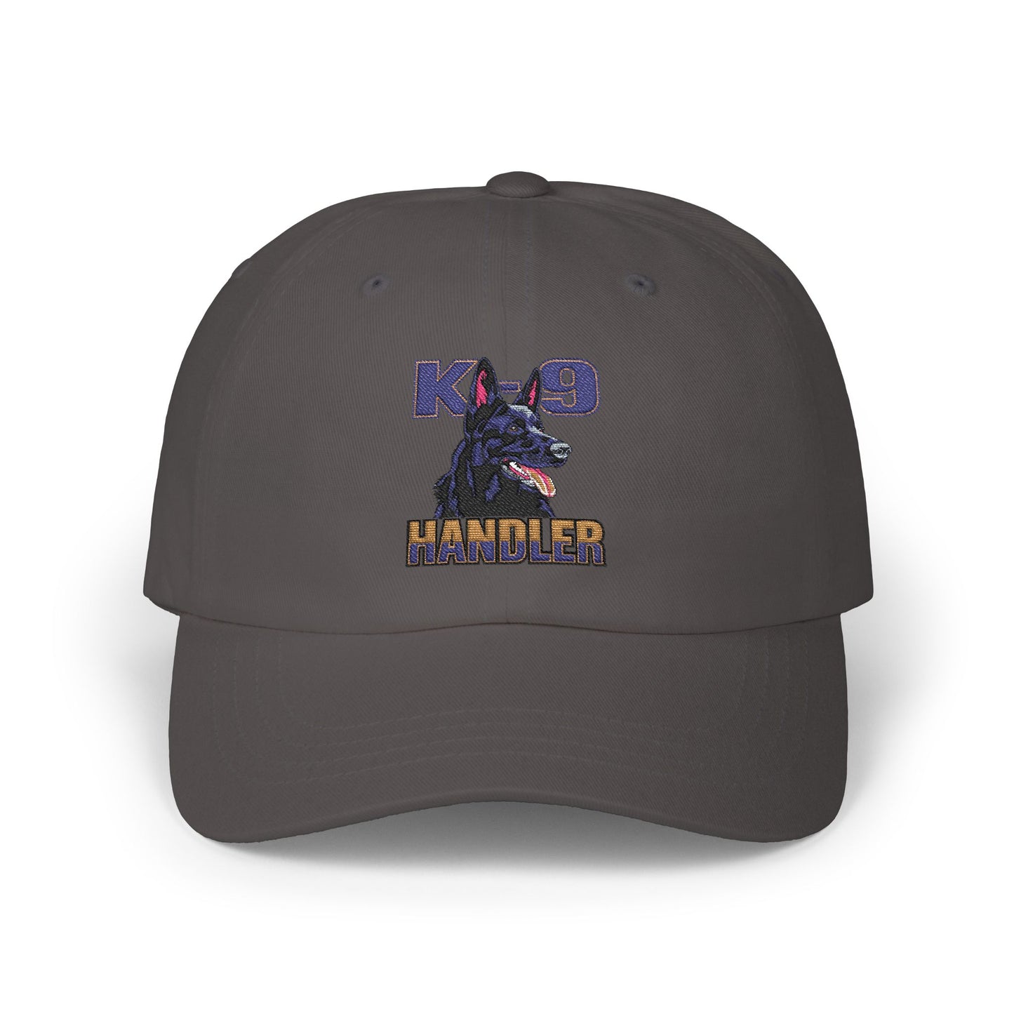 Embroidered K9 Handler Classic Dad Cap - Featuring a Black German Shepherd, Adjustable Cap for Pet Owners, Outdoor Hat