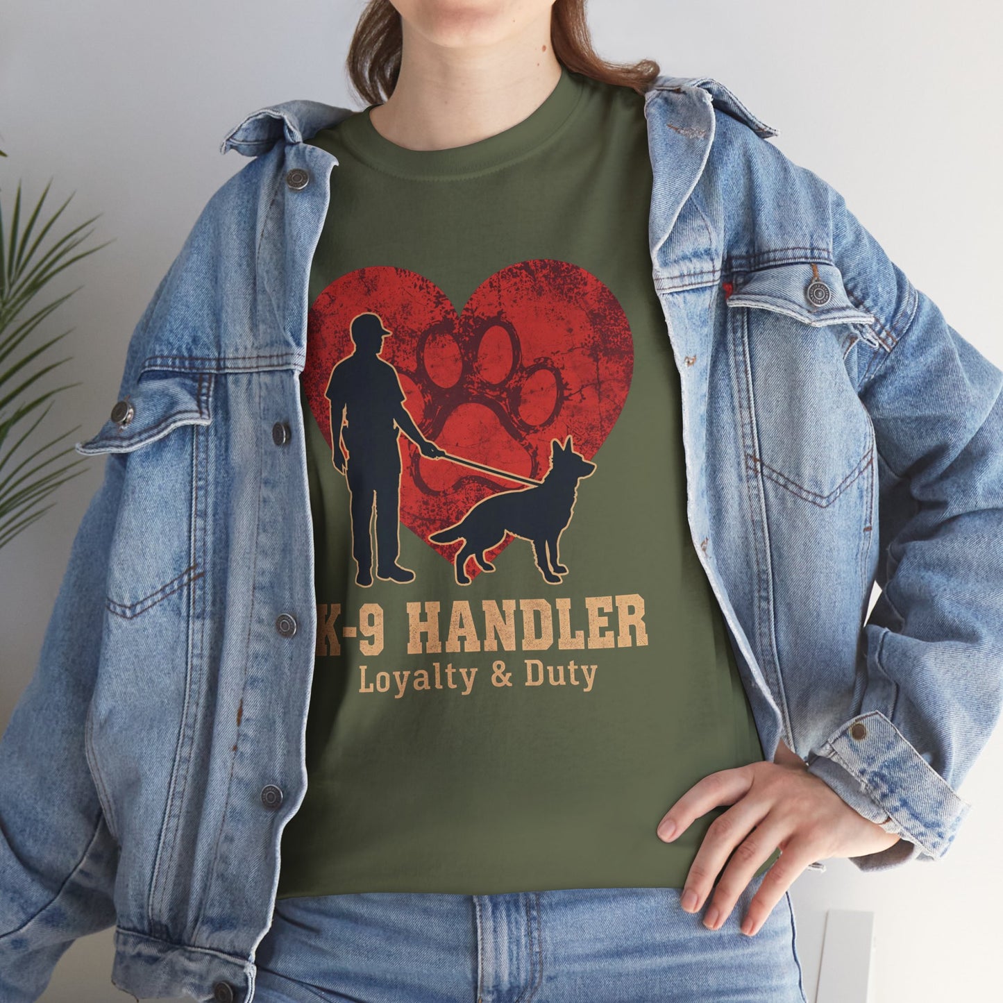 K-9 Handler Heart Tee - Loyalty & Duty, Dog Lover Gift, Pet Owner Apparel