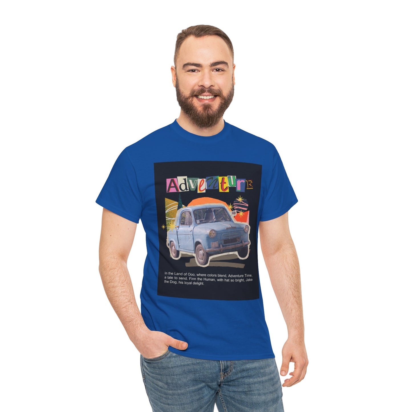 Adventure-Themed Unisex Cotton Tee, Retro Car Graphic Tee, Travel T-Shirt, Gift for Adventurers, Vintage Exploration Top