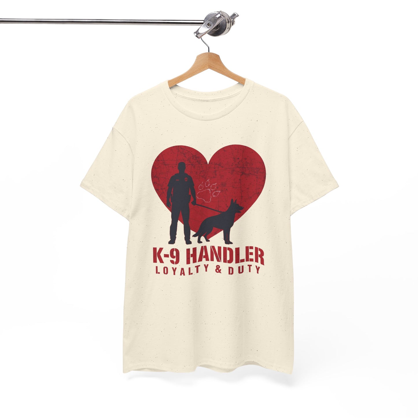 K-9 Handler Heavy Cotton Tee - Loyalty & Duty Shirt, Dog Lover Gift