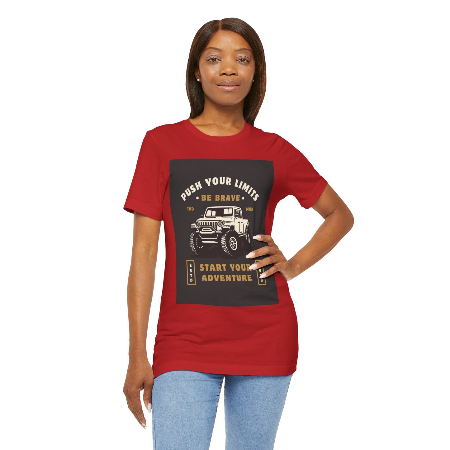 Push Your Limits Adventure-Inspiring Unisex Jersey Tee, Outdoor Shirt, Motivational T-Shirt, Gift for Adventurers, Hiking Apparel, Travel Tee