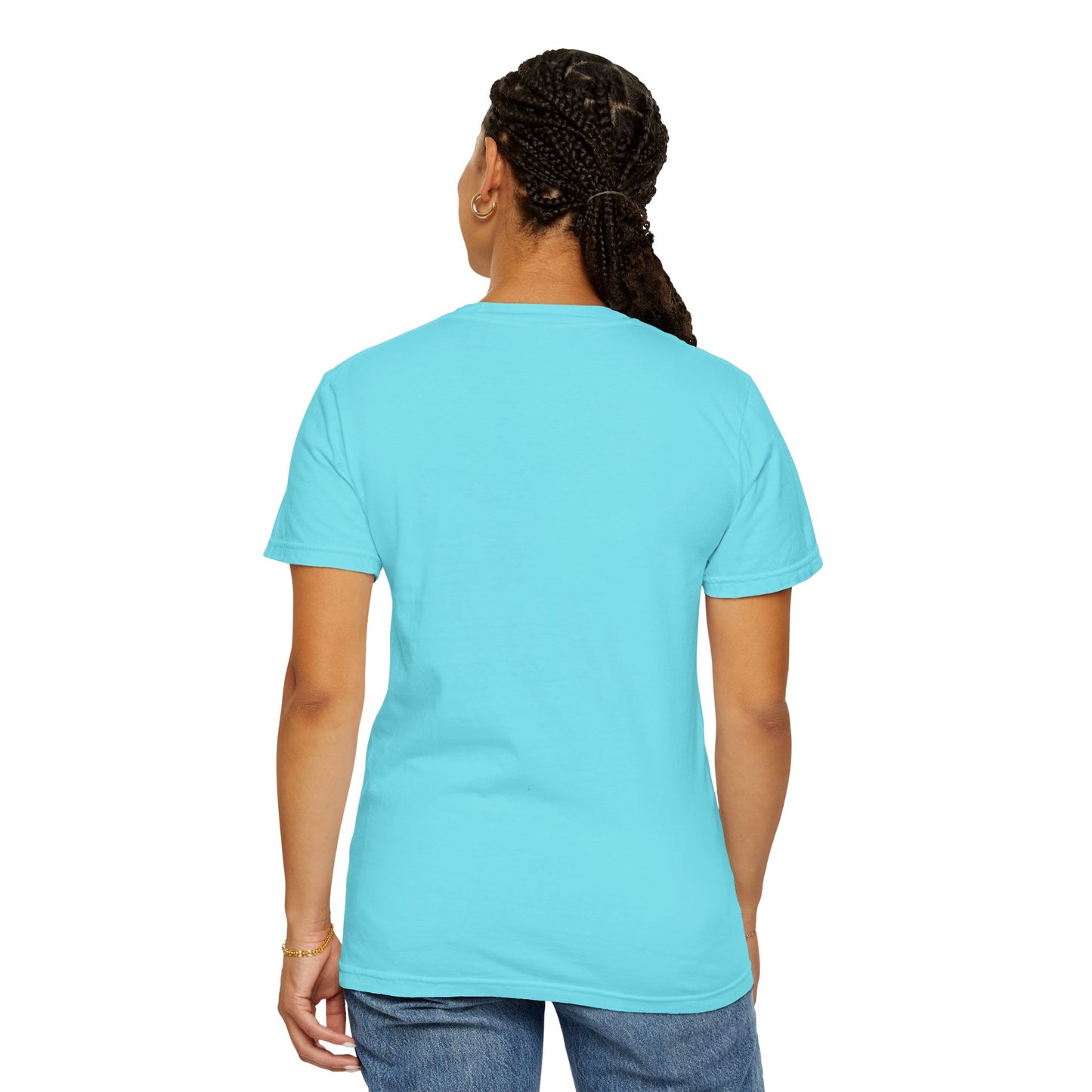 Unisex Dog Lover T-Shirt With Three German Shepherds Sitting on the Truck's Cargo Bed and Caption Life is Simple