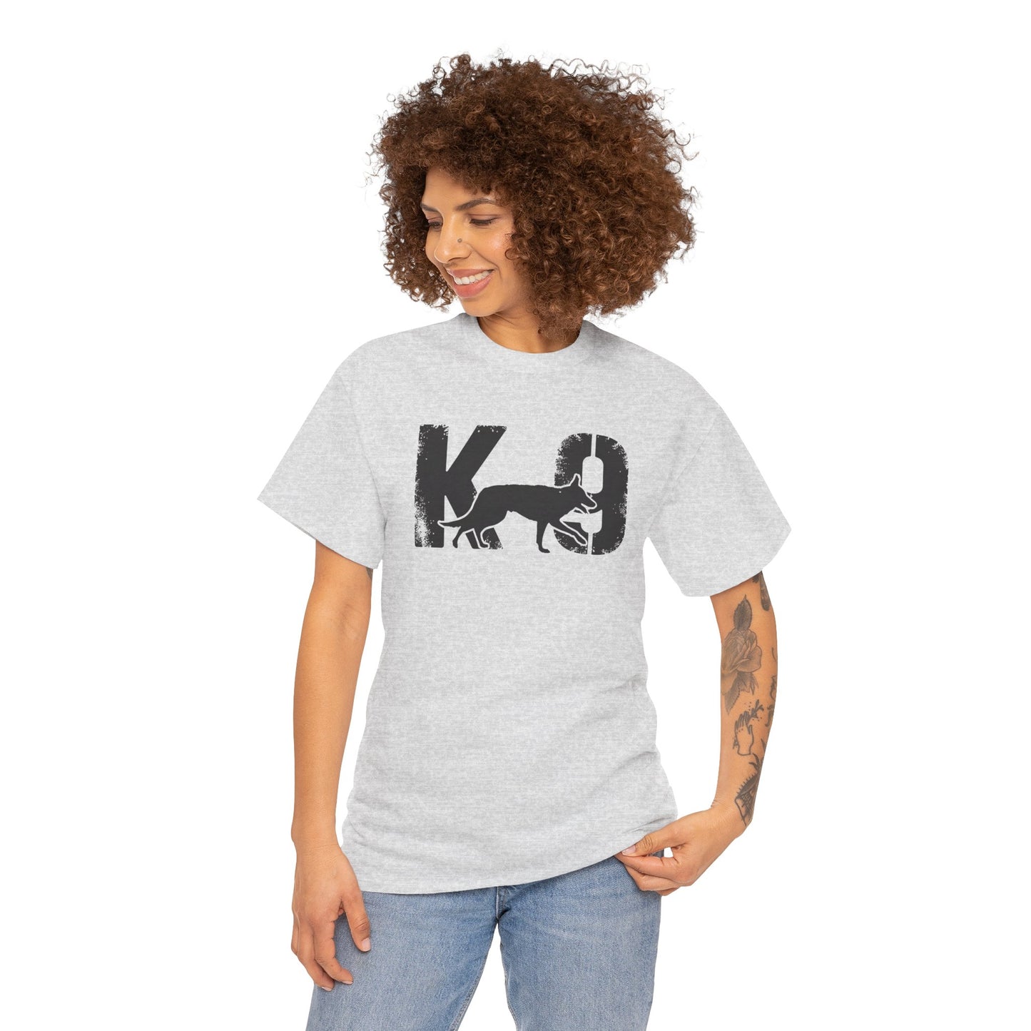 K-9 Dog Lover's Unisex Heavy Cotton Tee | T-Shirt for K-9 Handler | Dog Between K and 9 Design