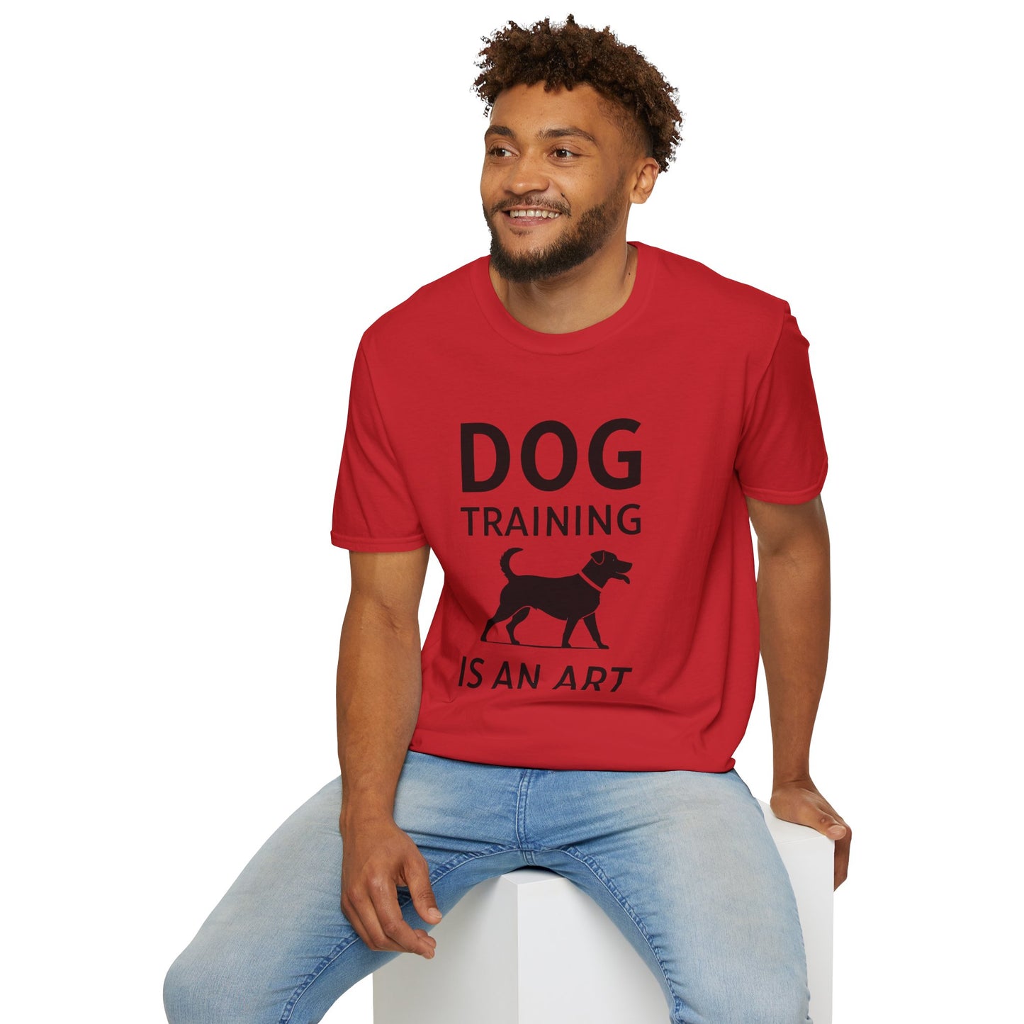 Dog Training is an Art Unisex Softstyle T-Shirt, Dog Lover Gift, Pet Training Apparel, Dog Owner Tee, Casual Wear, Gift for Dog Trainers