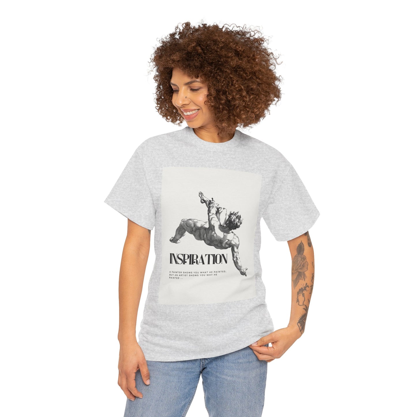 Inspiration Unisex Heavy Cotton Tee, Motivational Shirt, Gift for Artists, Casual Wear, Quote T-Shirt, Birthday Gift