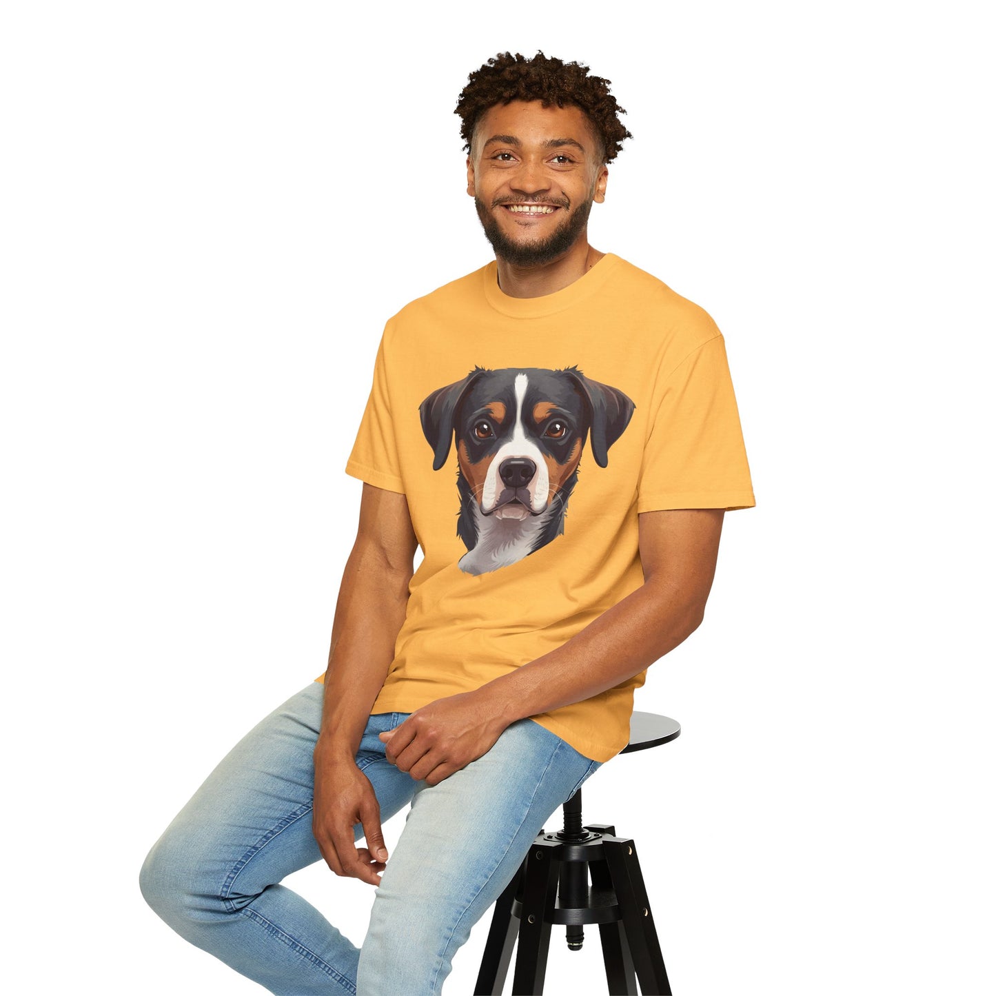 Unisex Tricolor Dog's 3D Design T-Shirt, Gift for Dog Owners, Animal Lover Apparel