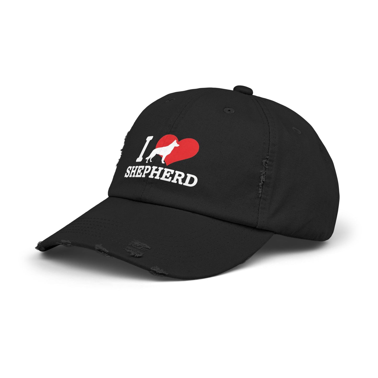I Love German Shepherd Distressed Cap - Dog Lovers Gift