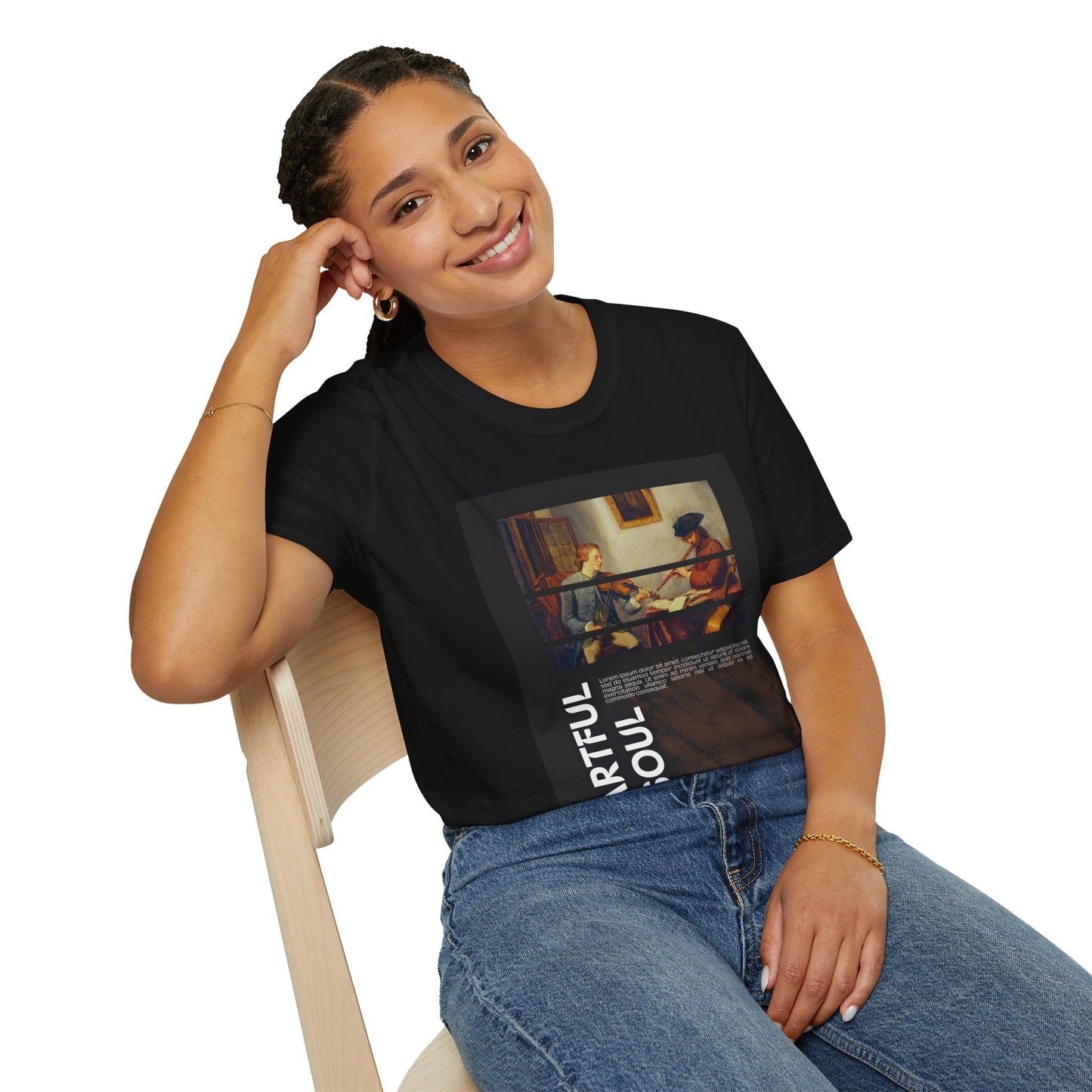 Artful Soul Unisex Softstyle T-Shirt, Artistic Tee, Gift for Art Lovers, Casual Wear, Creative Fashion, Art Enthusiast Shirt