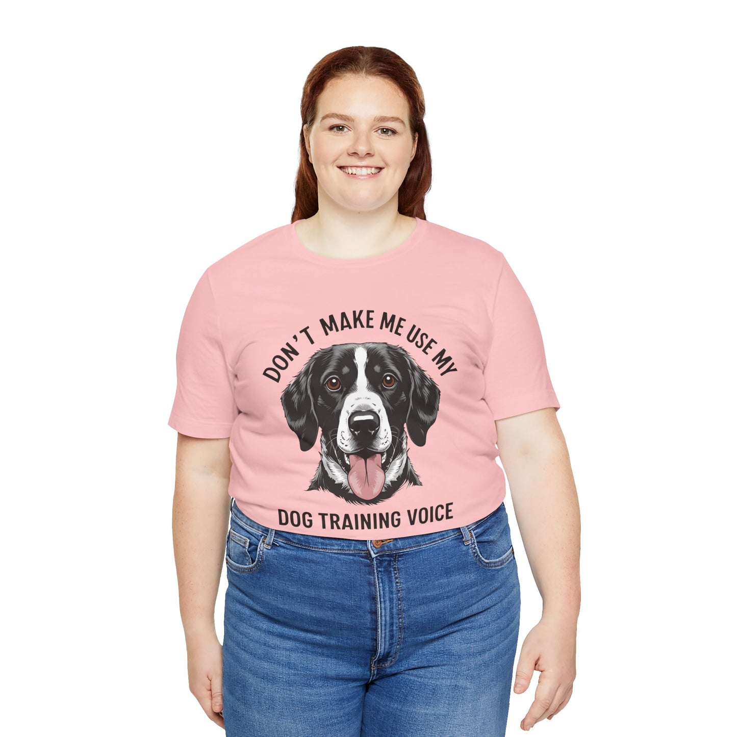 Dog Training T-Shirt - Don't Make Me Use My Dog Training Voice, Funny Pet Owner Gift, Canine Training Apparel