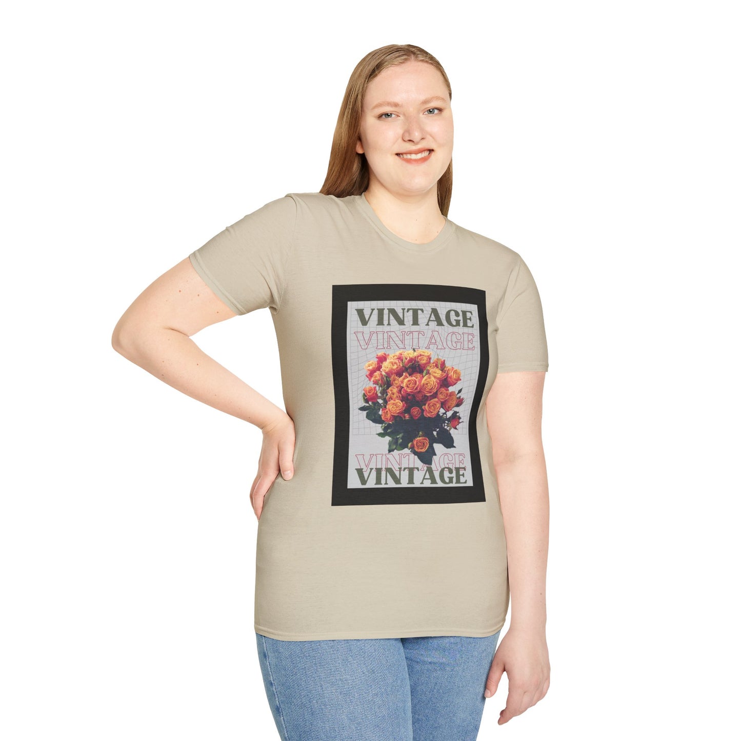 Vintage Floral Graphic Unisex T-Shirt, Retro Tee, Casual Wear, Gift for Her, Vintage Aesthetic, Flower Print Shirt
