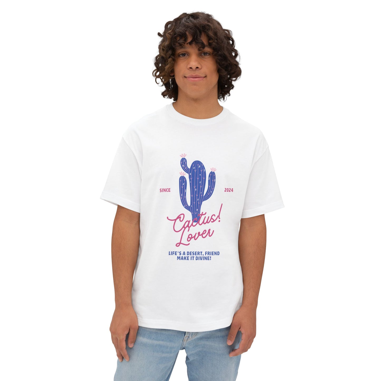 Cactus Lover Boxy Tee - Ideal for Plant Enthusiasts, Casual Wear, Gift for Friends, Summer Fashion, Nature Lovers
