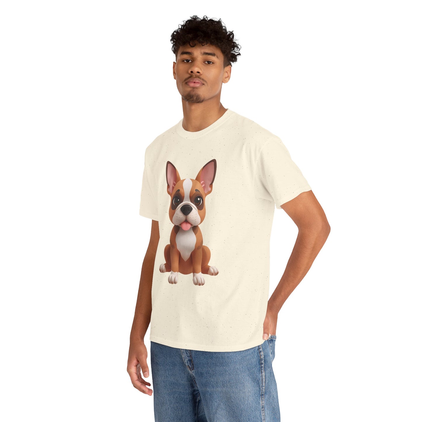 Cute 3D French Bulldog T-Shirt Unisex Heavy Cotton Tee, Dog Lover Gift