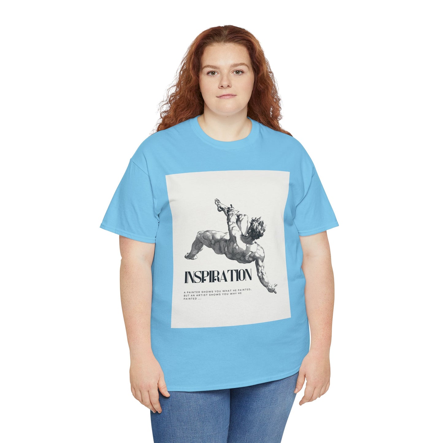 Inspiration Unisex Heavy Cotton Tee, Motivational Shirt, Gift for Artists, Casual Wear, Quote T-Shirt, Birthday Gift
