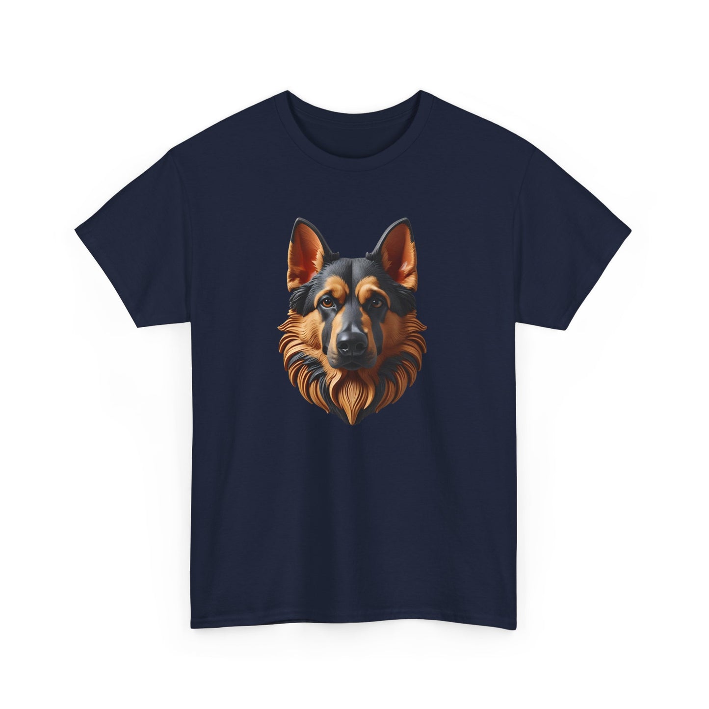German Shepherd Lover Tee With 3D Design, Unisex Cotton Shirt, Dog T-Shirt, Pet Lovers Gift, Animal Enthusiast Apparel