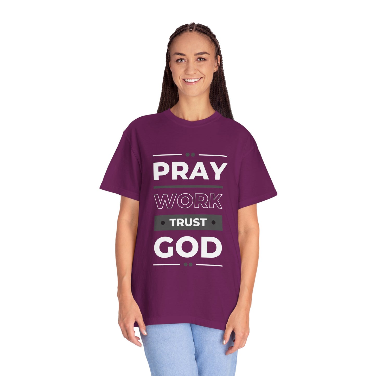 Faith-Inspired Garment-Dyed T-shirt, Inspirational Tee, God Trust Shirt, Religious Apparel, Motivational Gift, Unisex Fashion