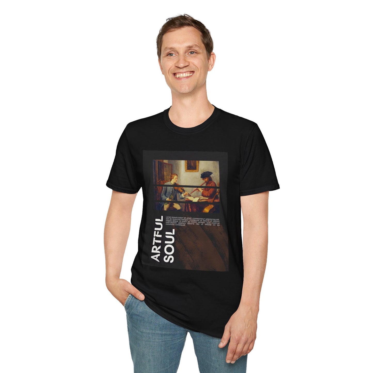 Artful Soul Unisex Softstyle T-Shirt, Artistic Tee, Gift for Art Lovers, Casual Wear, Creative Fashion, Art Enthusiast Shirt