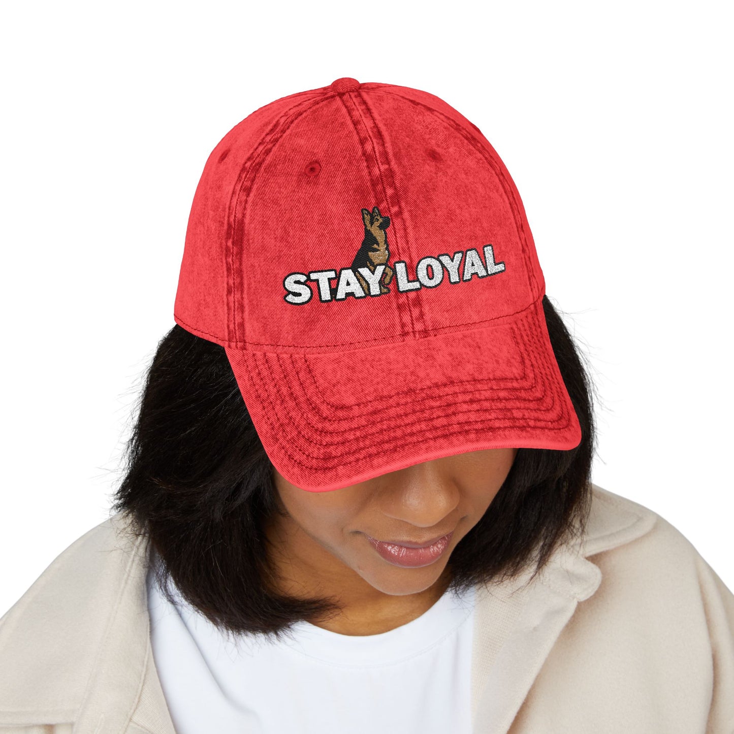 German Shepherd Vintage Embroidered Cap - Stay Loyal