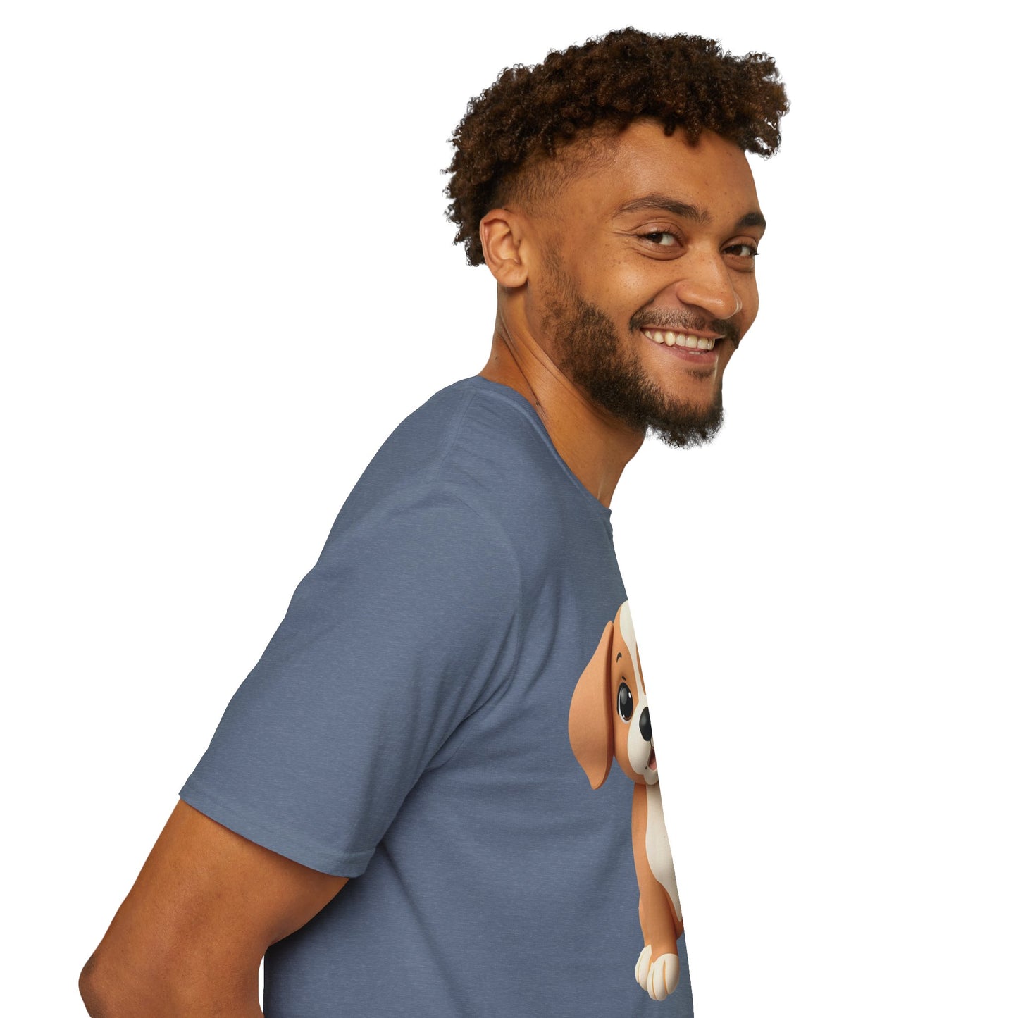 Adorable Puppy 3D Graphic T-Shirt for Dog Lovers, Cute Pet Shirt