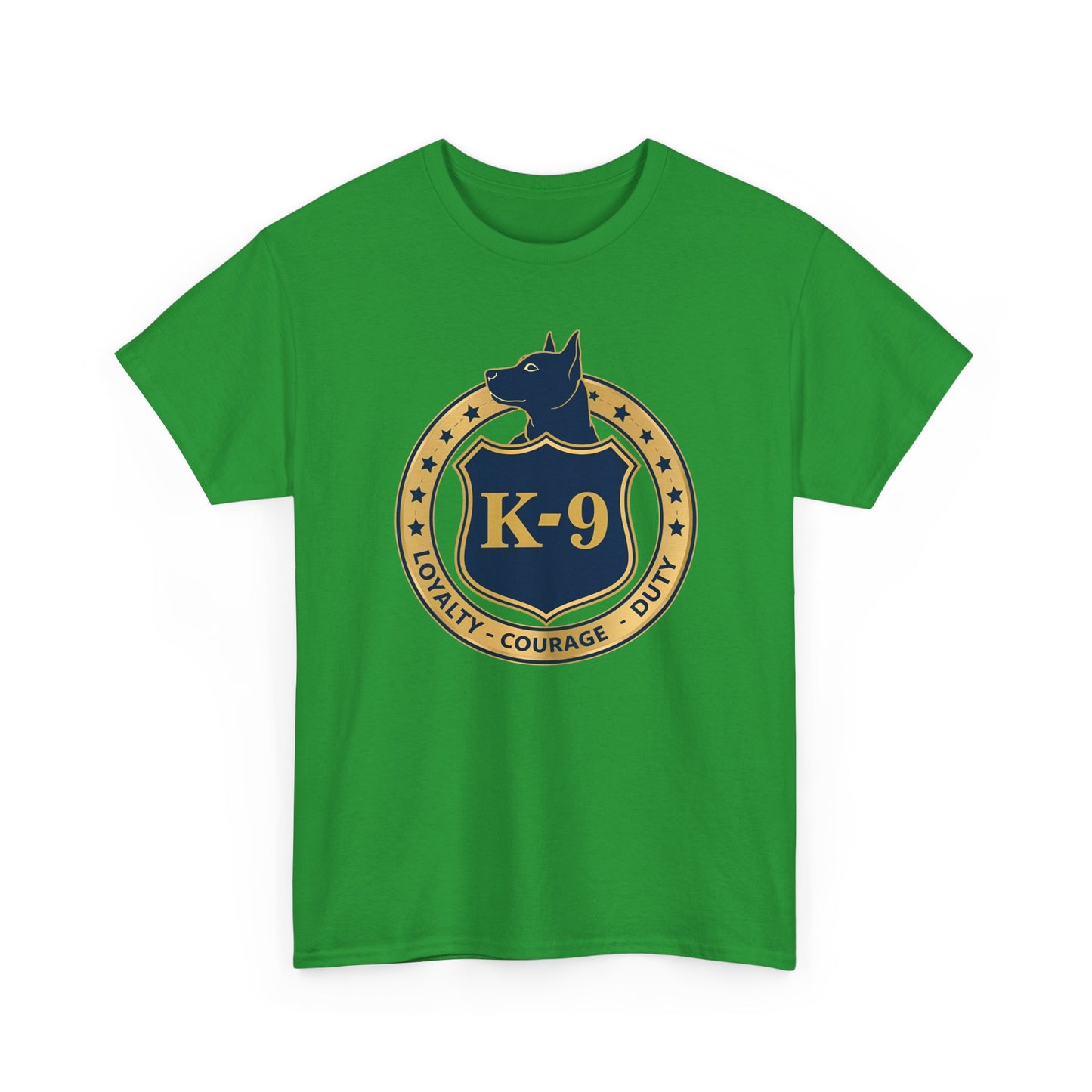 K-9 Police Unisex Heavy Cotton Tee - Loyalty Courage Duty | Dog Lover Gift, Law Enforcement Apparel, Dog Training Shirt