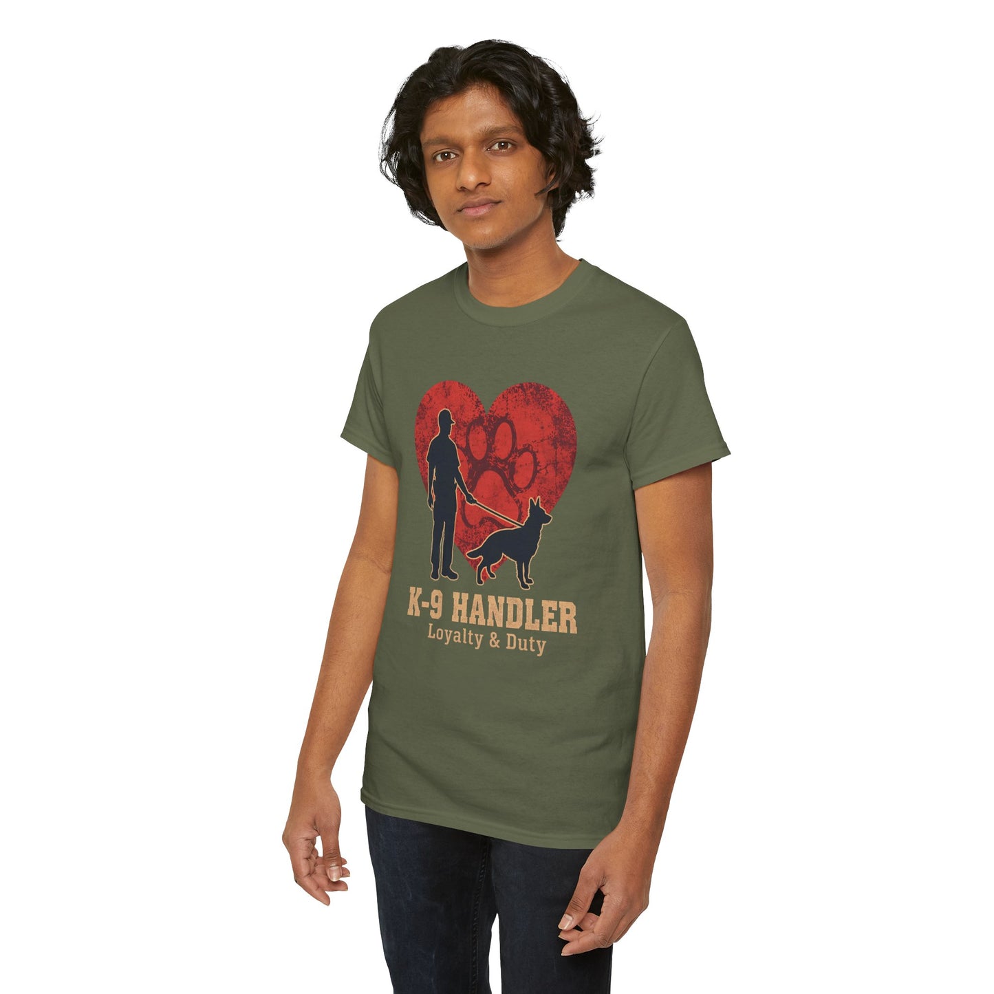 K-9 Handler Heart Tee - Loyalty & Duty, Dog Lover Gift, Pet Owner Apparel