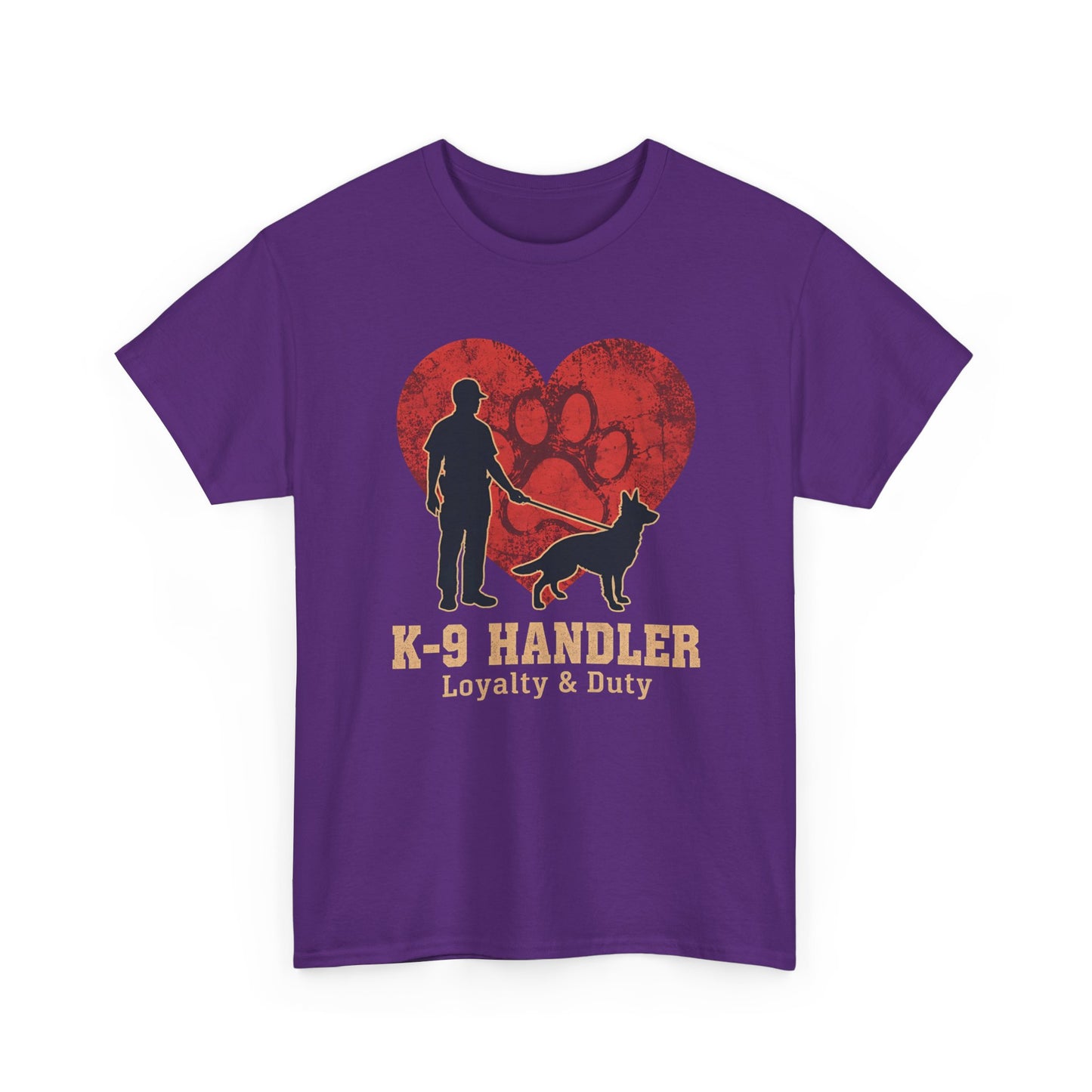 K-9 Handler Heart Tee - Loyalty & Duty, Dog Lover Gift, Pet Owner Apparel