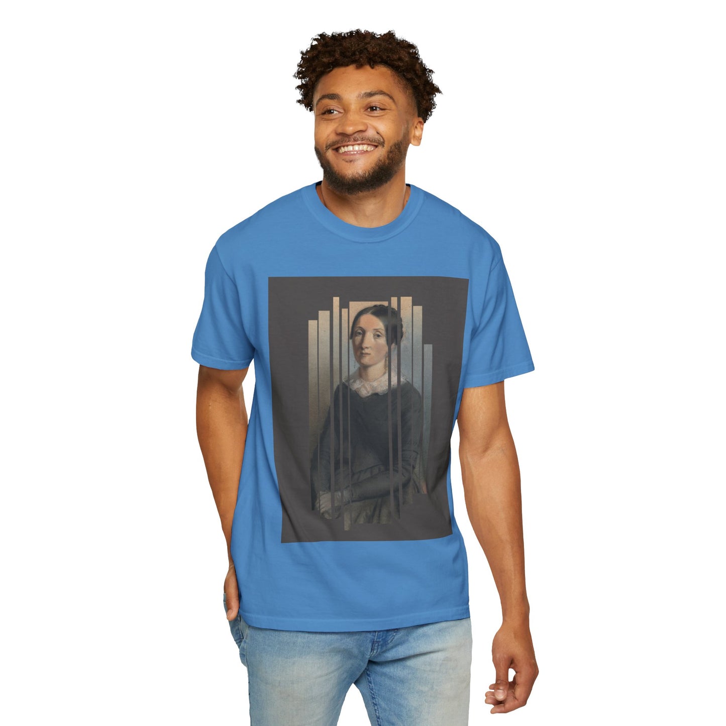 Vintage Aesthetic Art Tee, Unisex Garment-Dyed T-shirt with Artistic Design, Casual Wear, Gift for Art Lovers, Trendy Graphic Shirt