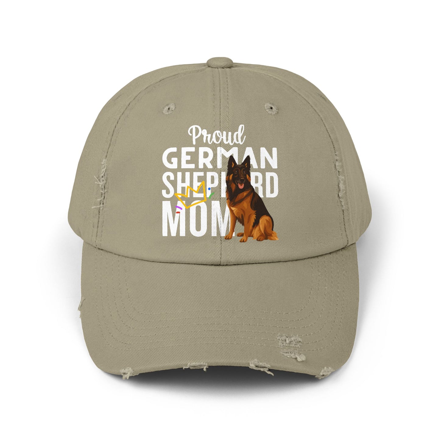 Proud German Shepherd Mom Distressed Cap - Unisex Pet Lover Hat