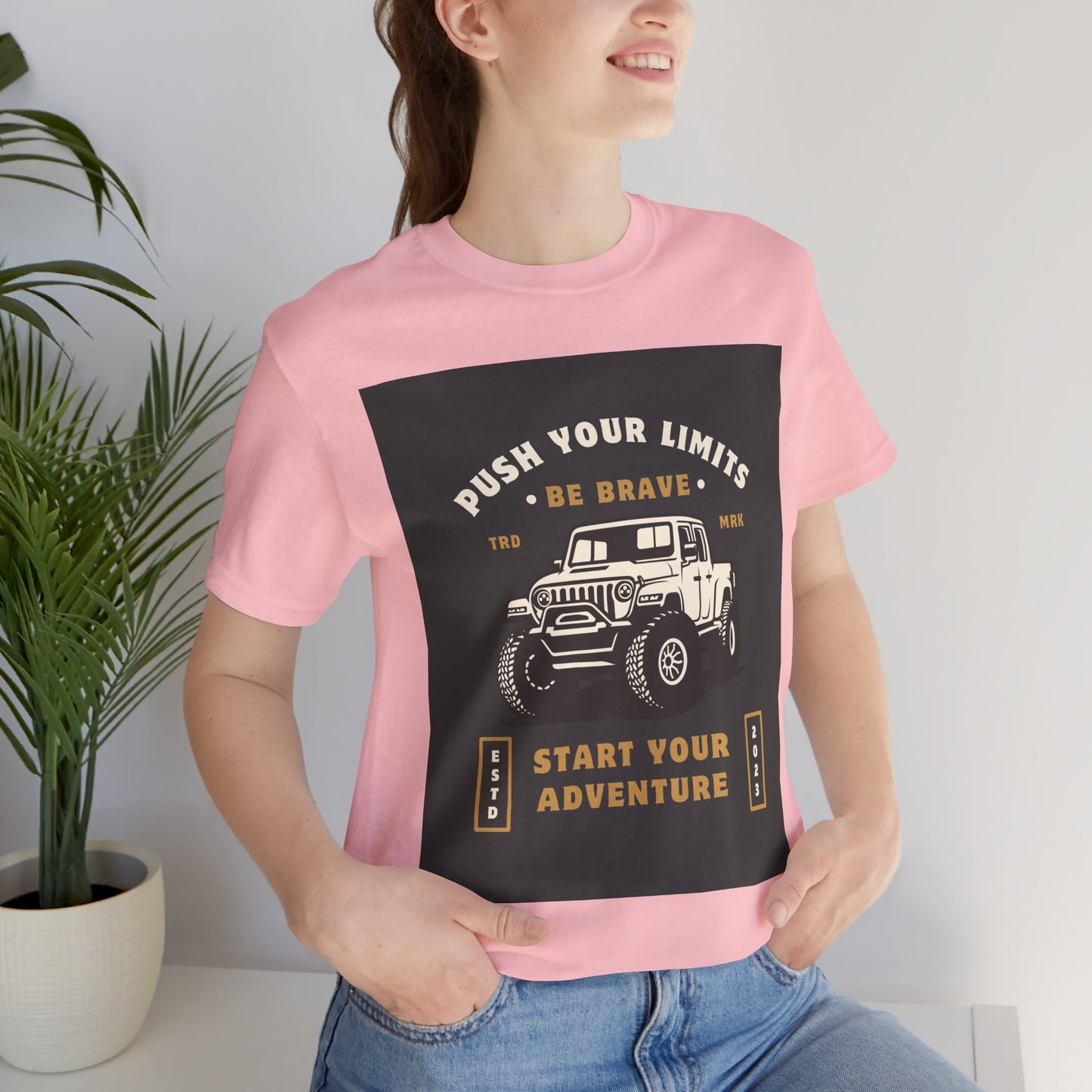 Push Your Limits Adventure-Inspiring Unisex Jersey Tee, Outdoor Shirt, Motivational T-Shirt, Gift for Adventurers, Hiking Apparel, Travel Tee