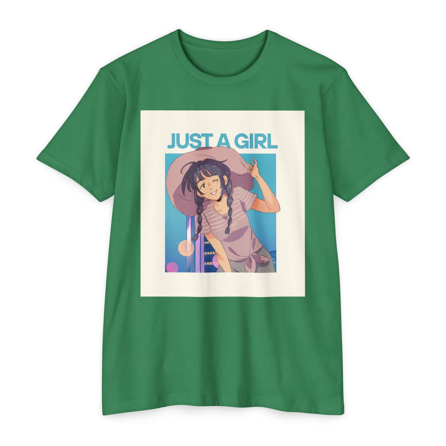 Just A Girl Graphic T-Shirt, Cute Casual Tee for Women, Summer Fashion, Anime Lover Gift, Everyday Wear