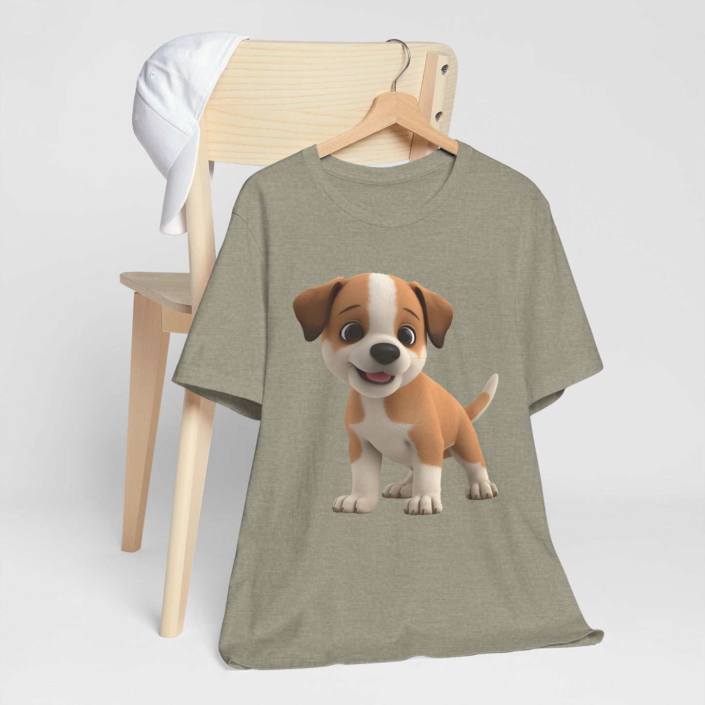Cute Dog 3D Graphic Tee, Fun Animal Shirt, Dog Lover Gift, Playful Fashion Statement