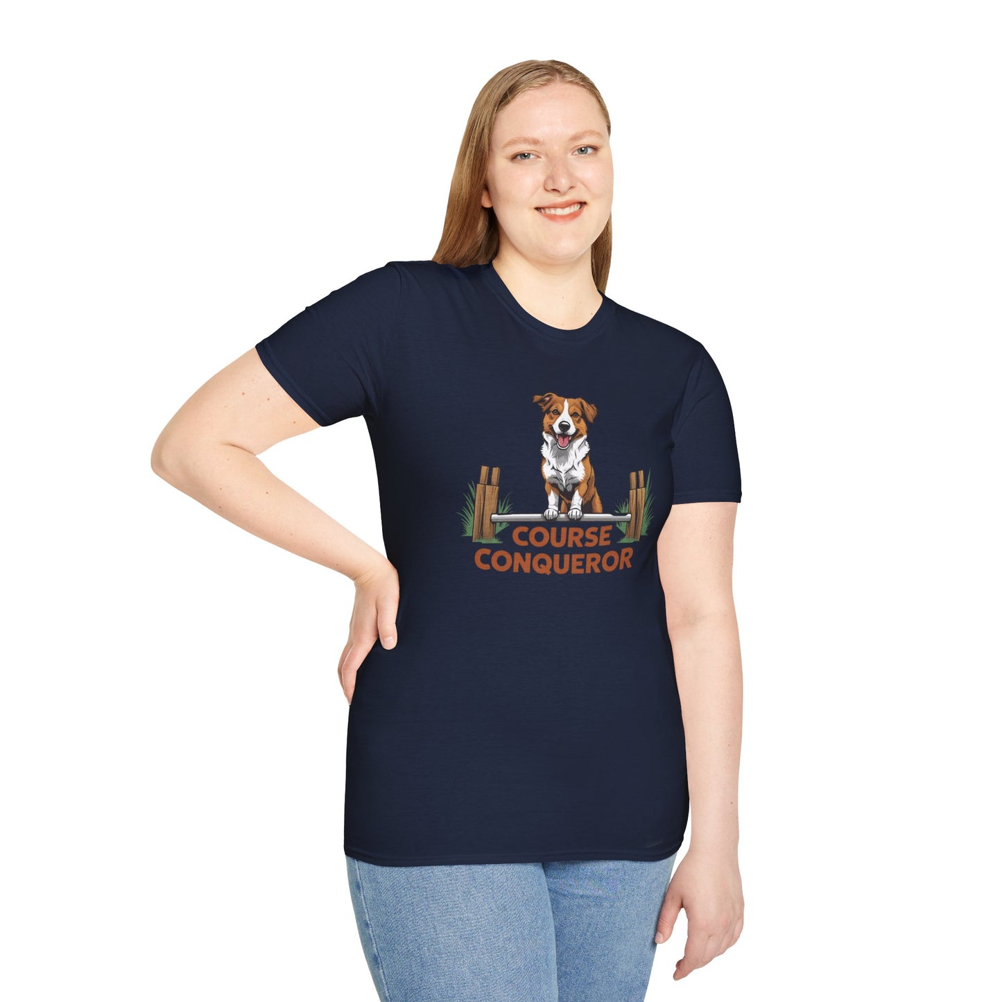 Course Conqueror Dog Training Shirt | Dog Owner Gift, Casual Wear, Funny Pet Apparel, Canine Enthusiast Top