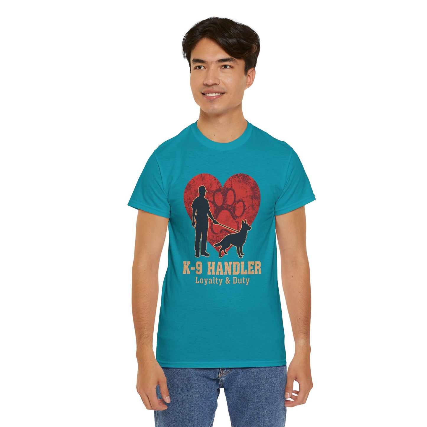 K-9 Handler Heart Tee - Loyalty & Duty, Dog Lover Gift, Pet Owner Apparel