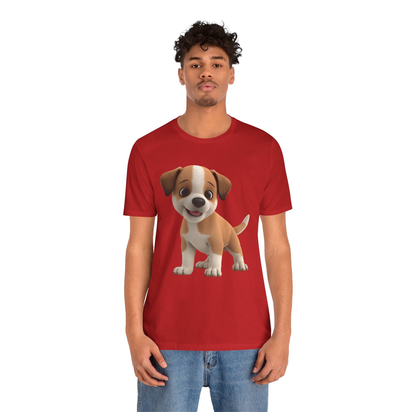 Cute Dog 3D Graphic Tee, Fun Animal Shirt, Dog Lover Gift, Playful Fashion Statement