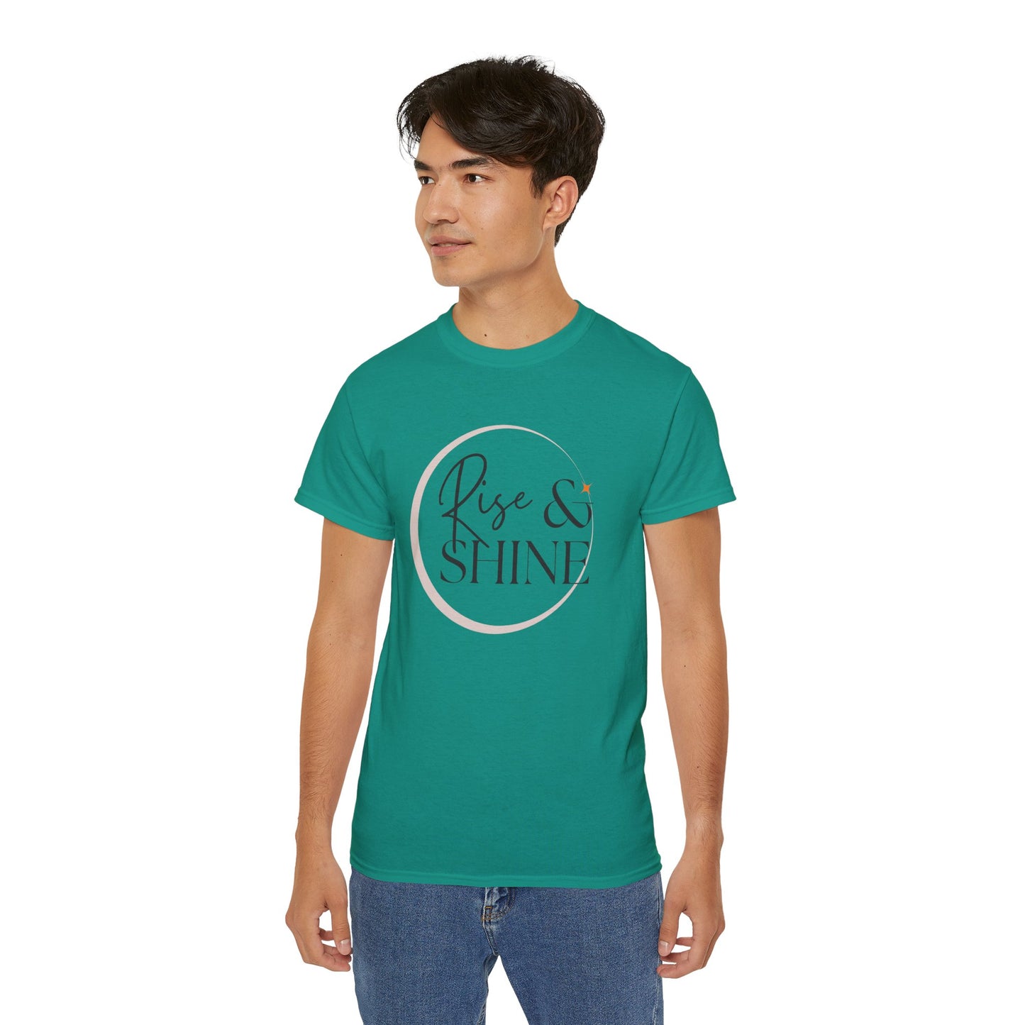 Rise & Shine Unisex Ultra Cotton Tee, Motivational Tee, Inspirational Shirt, Gift for Her, Positive Quote T-Shirt, Summer Fashion