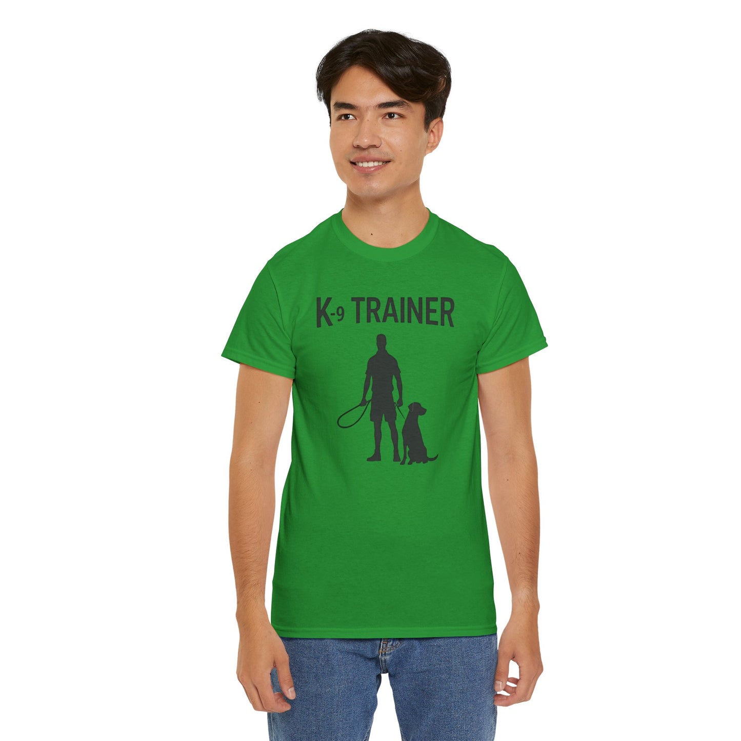 K-9 Trainer  Heavy Cotton T-Shirt, Dog Owner Gift, Police Dog Shirt, Animal Enthusiast Apparel, Casual Style Tee