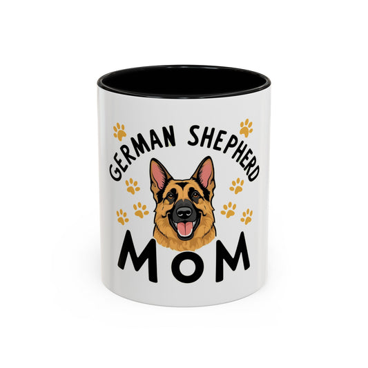 German Shepherd Mom Accent Coffee Mug | Dog Lover Gift | Pet Owner Cup | Cute Dog Mug | Unique Coffee Cup