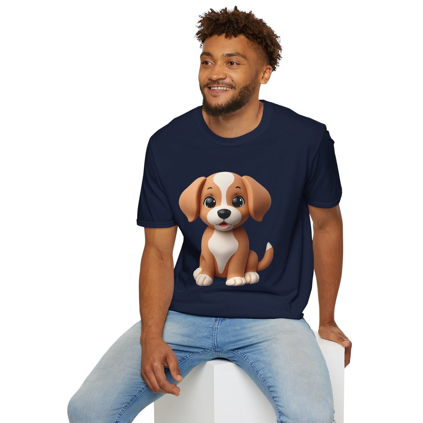 Adorable Puppy 3D Graphic T-Shirt for Dog Lovers, Cute Pet Shirt