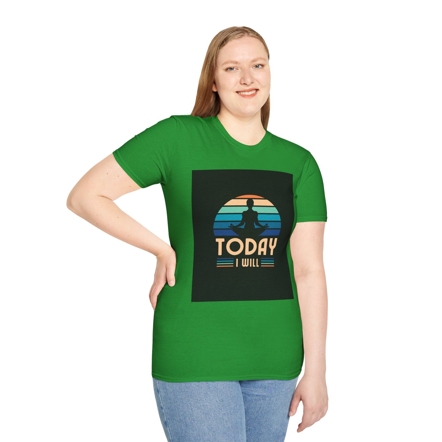 Mindfulness Motivation Unisex T-Shirt, Positive Quote Today I Will Shirt, Inspirational Graphic Tee, Yoga Apparel, Gift for Meditation Lovers