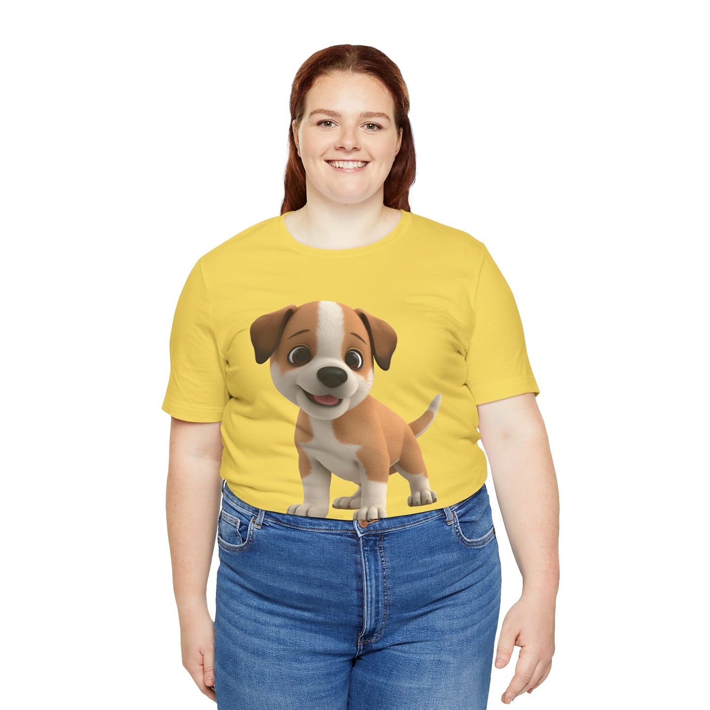 Cute Dog 3D Graphic Tee, Fun Animal Shirt, Dog Lover Gift, Playful Fashion Statement