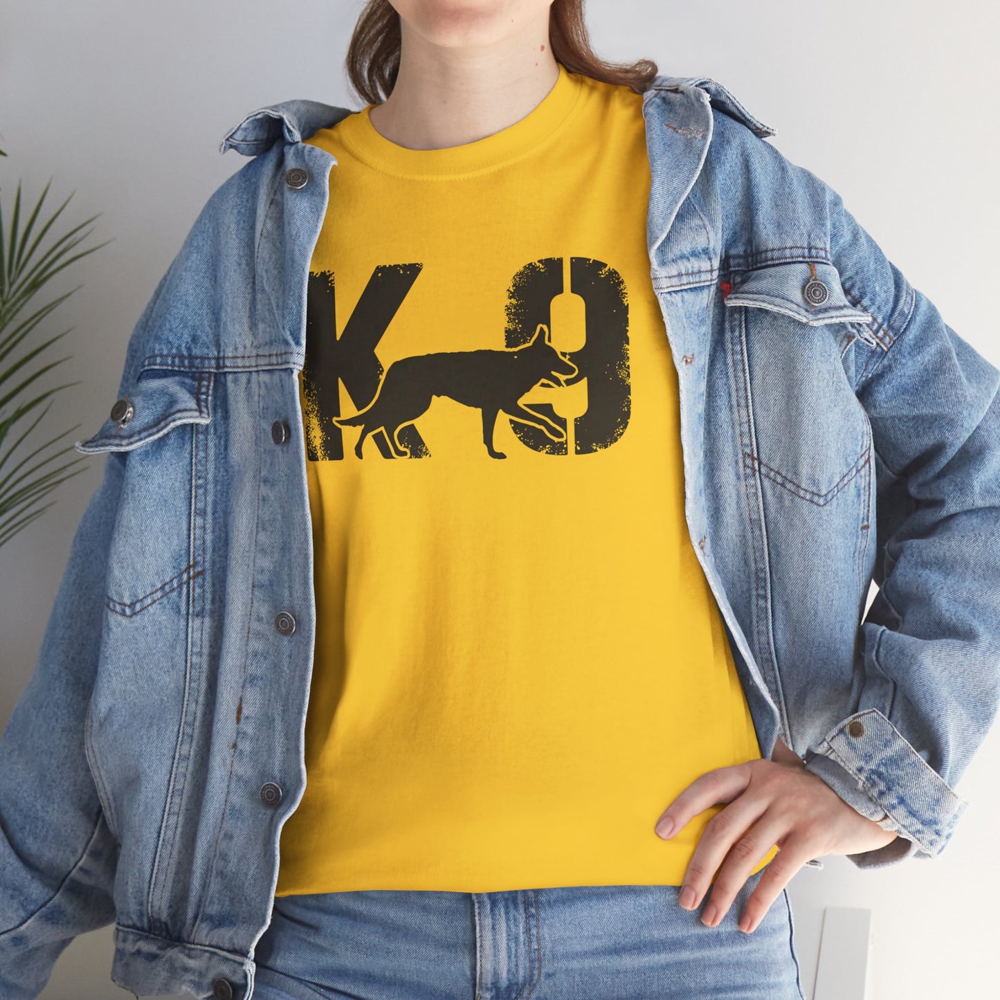 K-9 Dog Lover's Unisex Heavy Cotton Tee | T-Shirt for K-9 Handler | Dog Between K and 9 Design