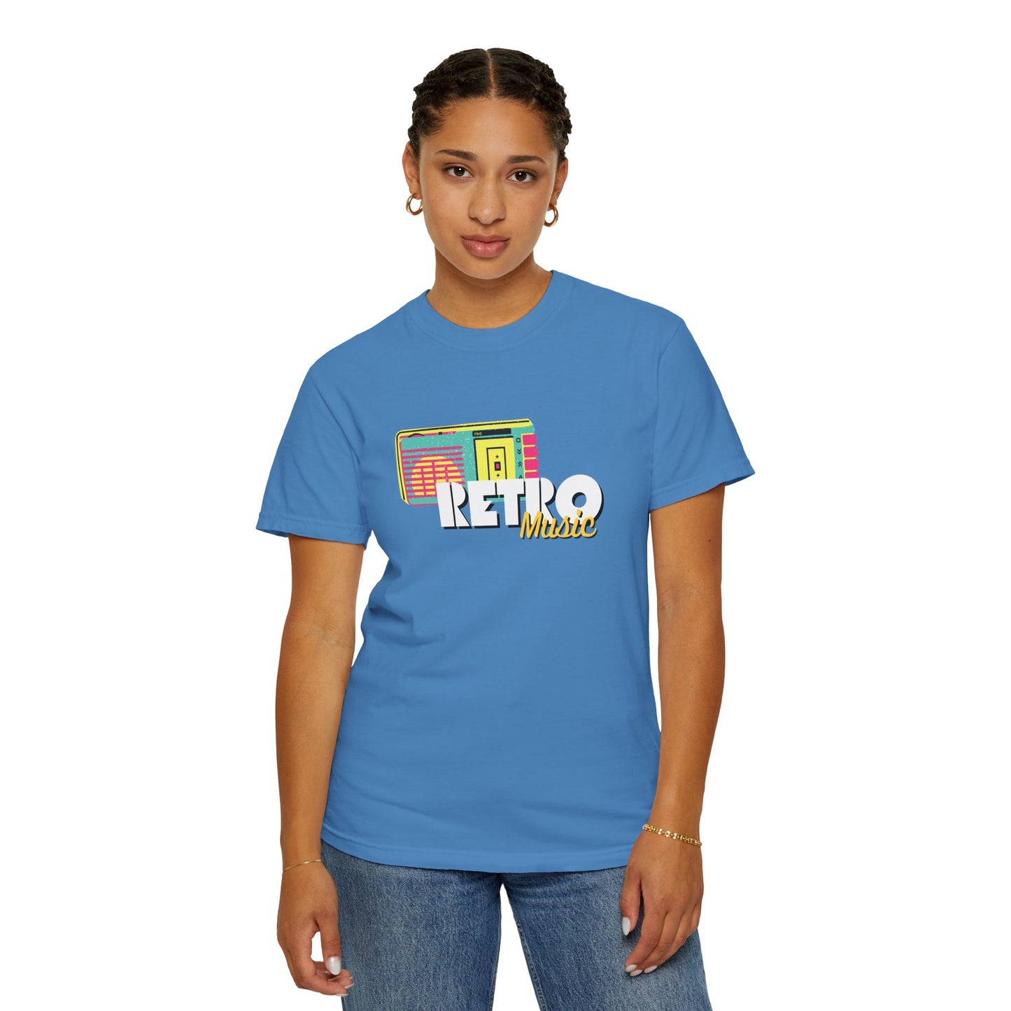 Retro Music T-Shirt, Vintage Style Tee, Unisex Garment-Dyed Shirt, Perfect for Music Lovers, Great for Festivals and Gifts