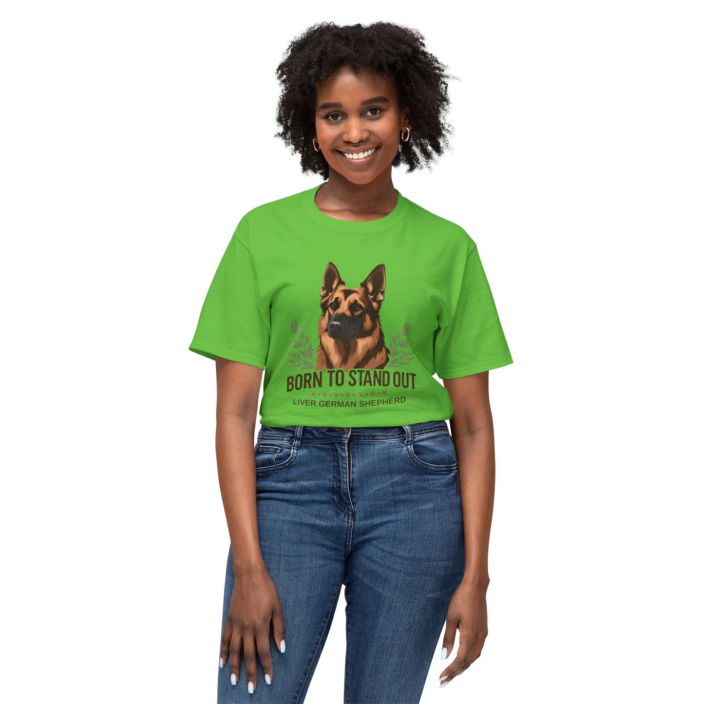 Born to Stand Out Unisex Dog Lover T-Shirt, Liver German Shepherd Shirt, Pet Owner Gift, Animal Lover Apparel, Birthday Gift Idea, Summer Style